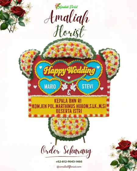 Papan Bunga Pernikahan Japerejo
